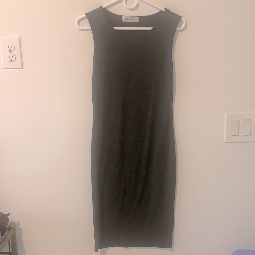Slate Gray right below the knee dress